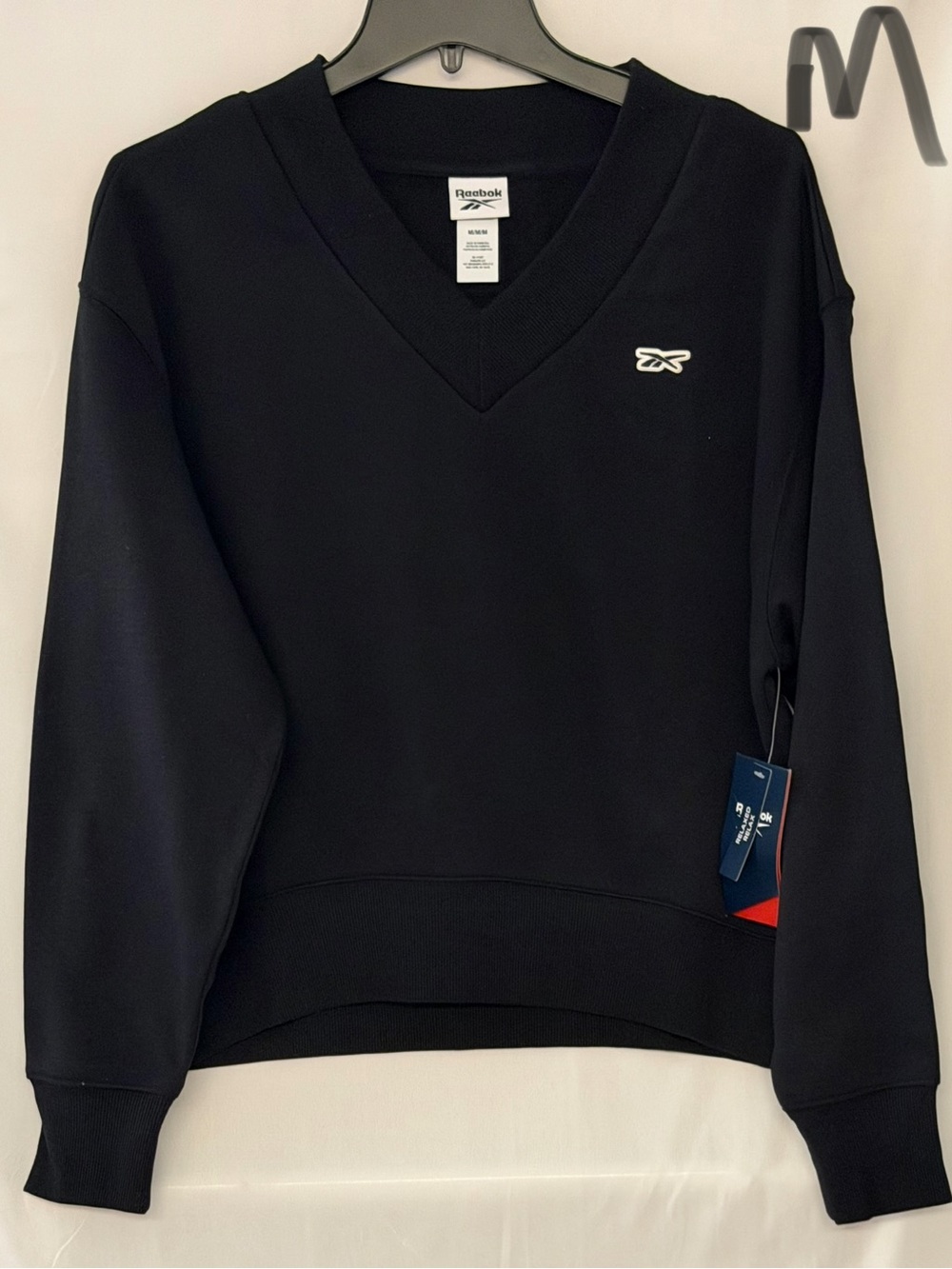 Reebok Black V-Neck Women's Pullover Sweatshirt